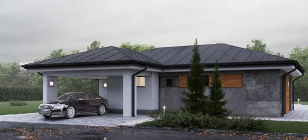 Moderný pasívny dom s valbovou strechou | katalóg projektov