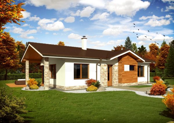 Jednopodlažný bungalov | katalóg projektov | woodhouse.sk